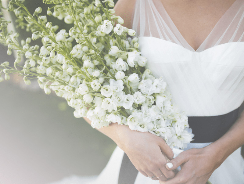 Bride with bouquet